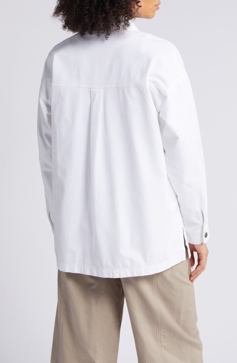 Eileen Fisher Boxy Stretch Organic Cotton & Hemp Shirt Jacket, Alternate, color, 
