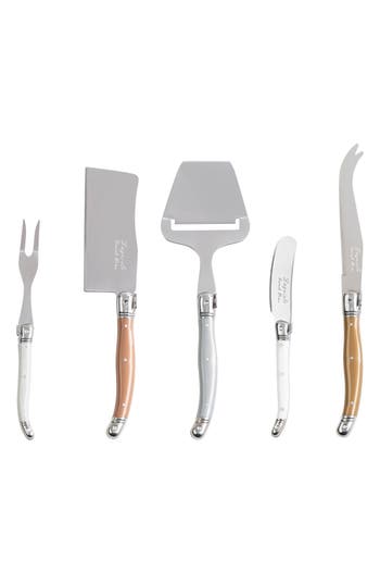 French Home 5-piece Assorted Cheese Knife Set In Gold/silver/bronze