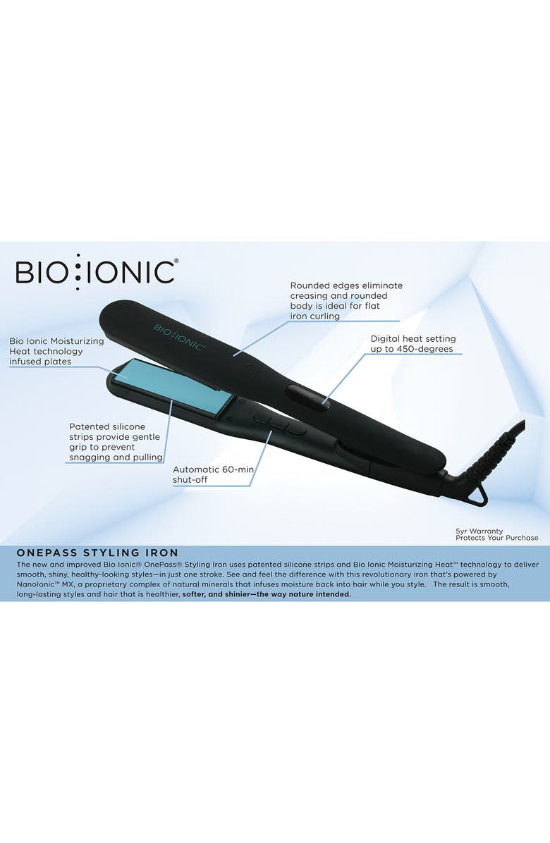 Bio Ionic 1-Inch OnePass<sup>®</sup> Styling Iron, Alternate, color,