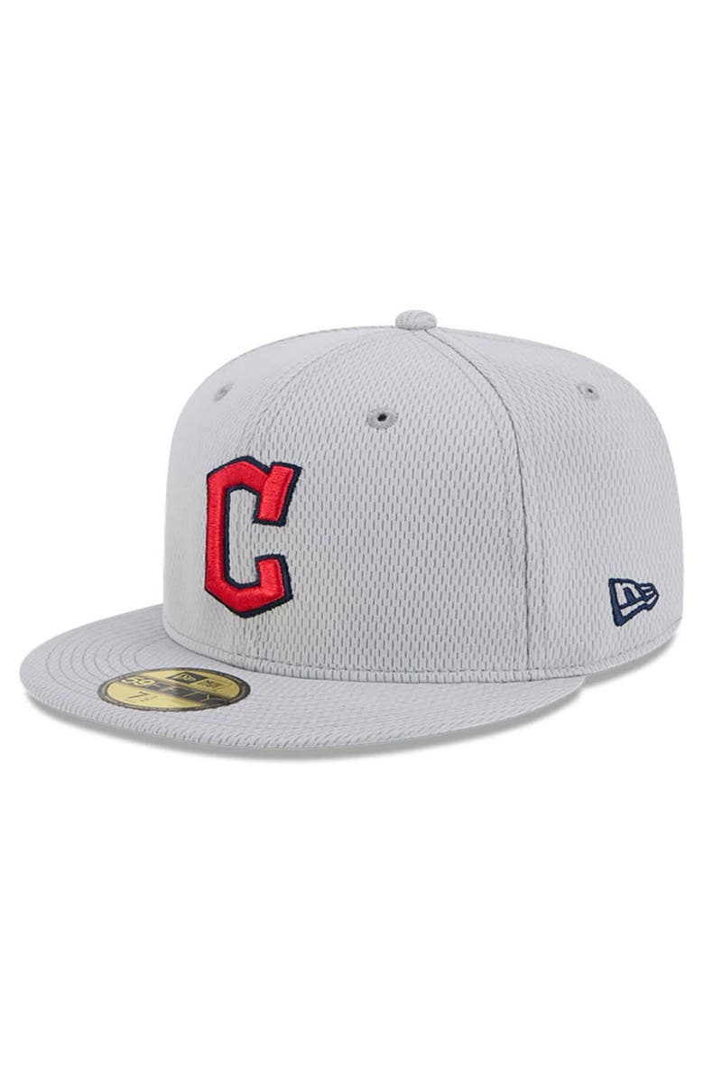 New Era Men's New Era Gray Cleveland Guardians 2025 MLB Clubhouse 59FIFTY Fitted Hat, Alternate, color, 