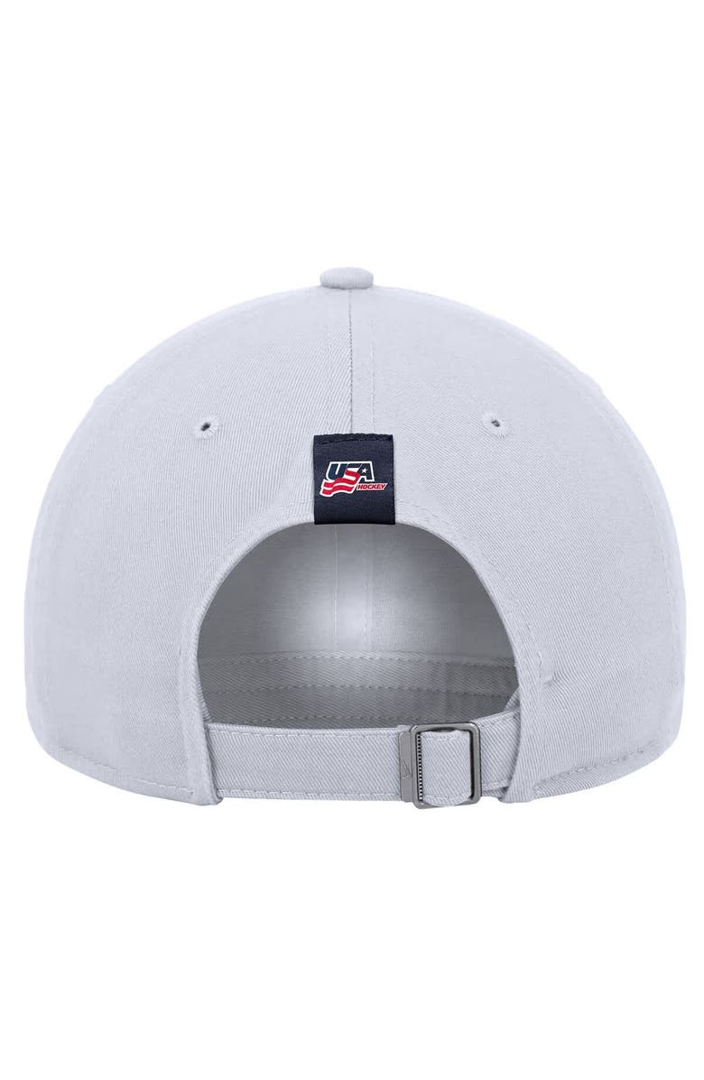 Nike Men
s Nike White US Hockey Club Dri-Fit Adjustable Hat, Alternate, color, White