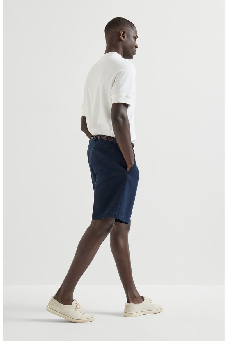 Garment-dyed Bermuda shorts, Alternate, color, Navy Blue