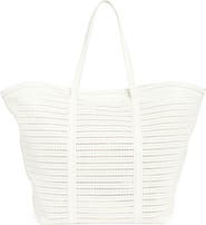 BCBG Flared Perforated Faux Leather Tote