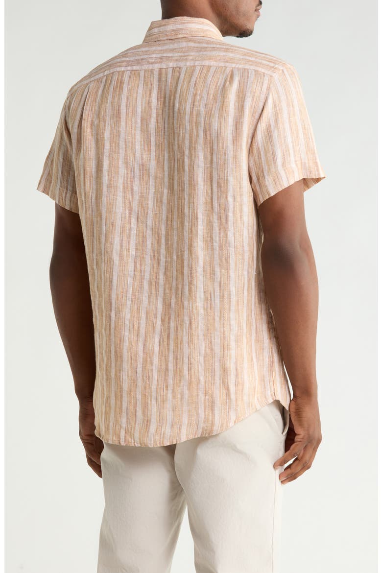 Streamlands Linen Button-Up Shirt, Alternate, color, TERRACOTTA