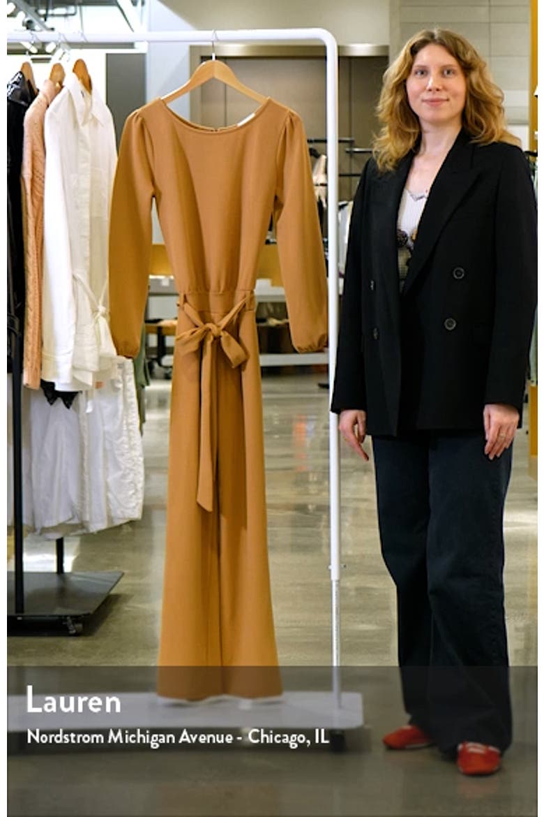 Laurie Long Sleeve Tie Waist Jumpsuit video