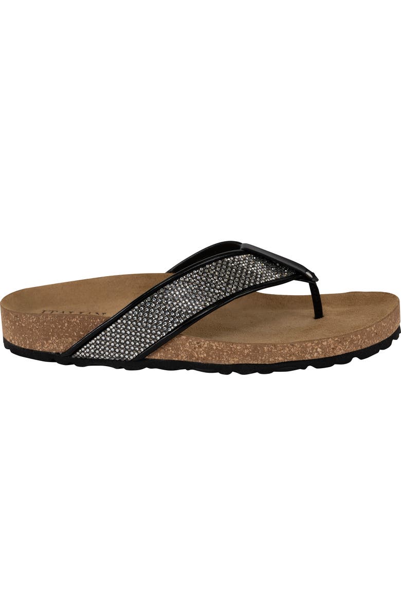 ITALIAN SHOEMAKERS Delani Embellished Flip Flop, Alternate, color, Black