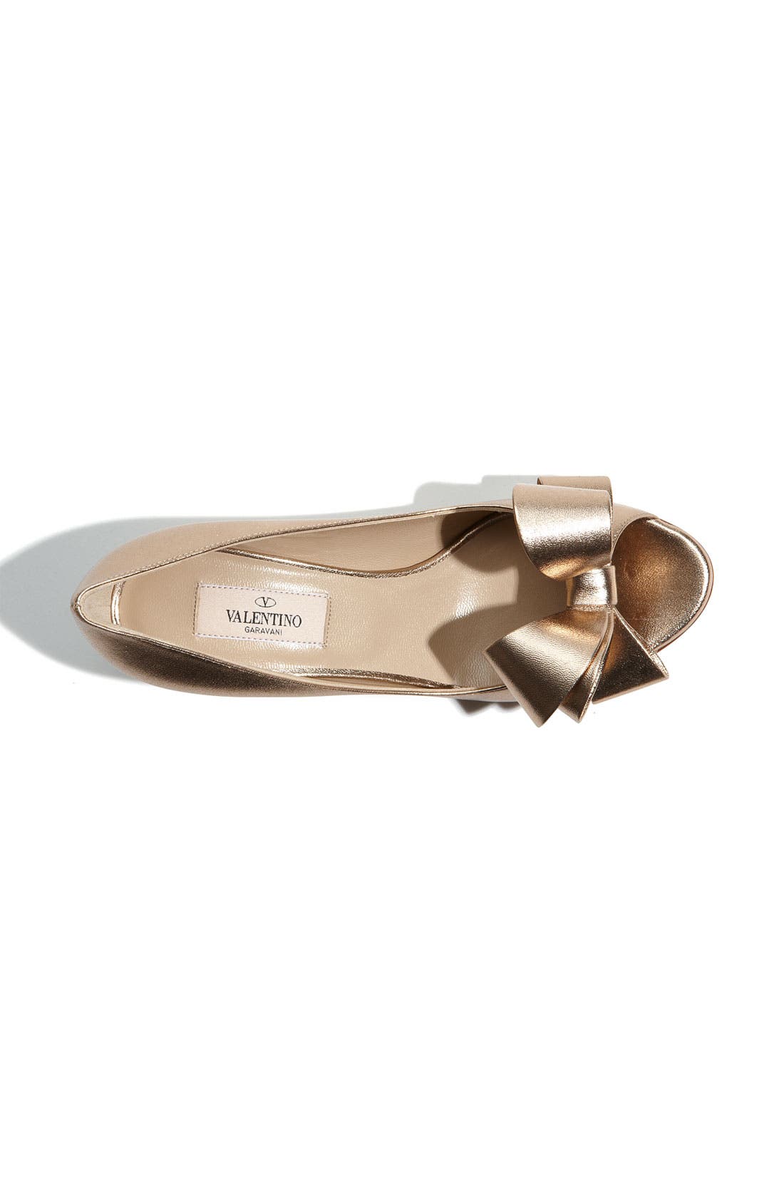 Metallic Nappa Couture Bow Pump, Alternate, color, BRONZE