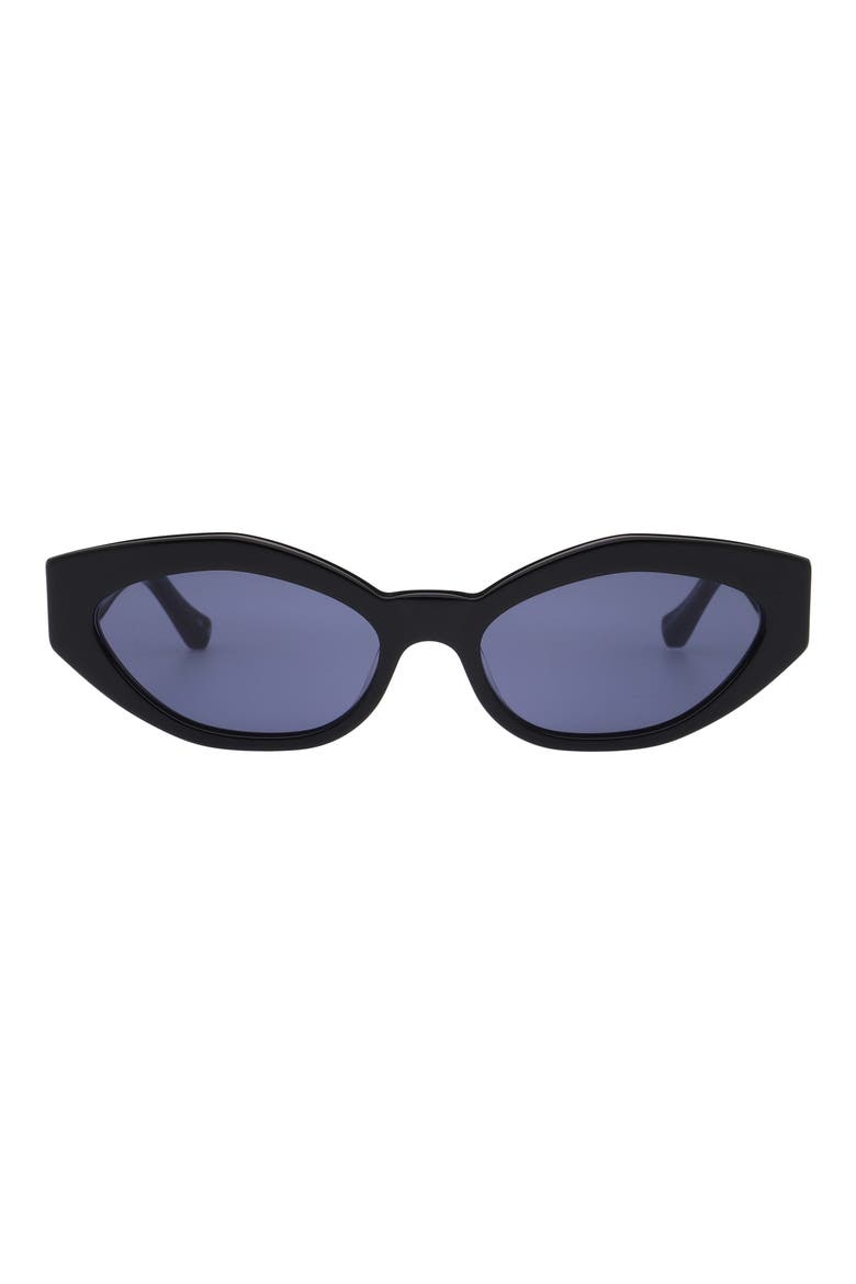 54mm Cat Eye Sunglasses, Main, color, GLOSS BLACK