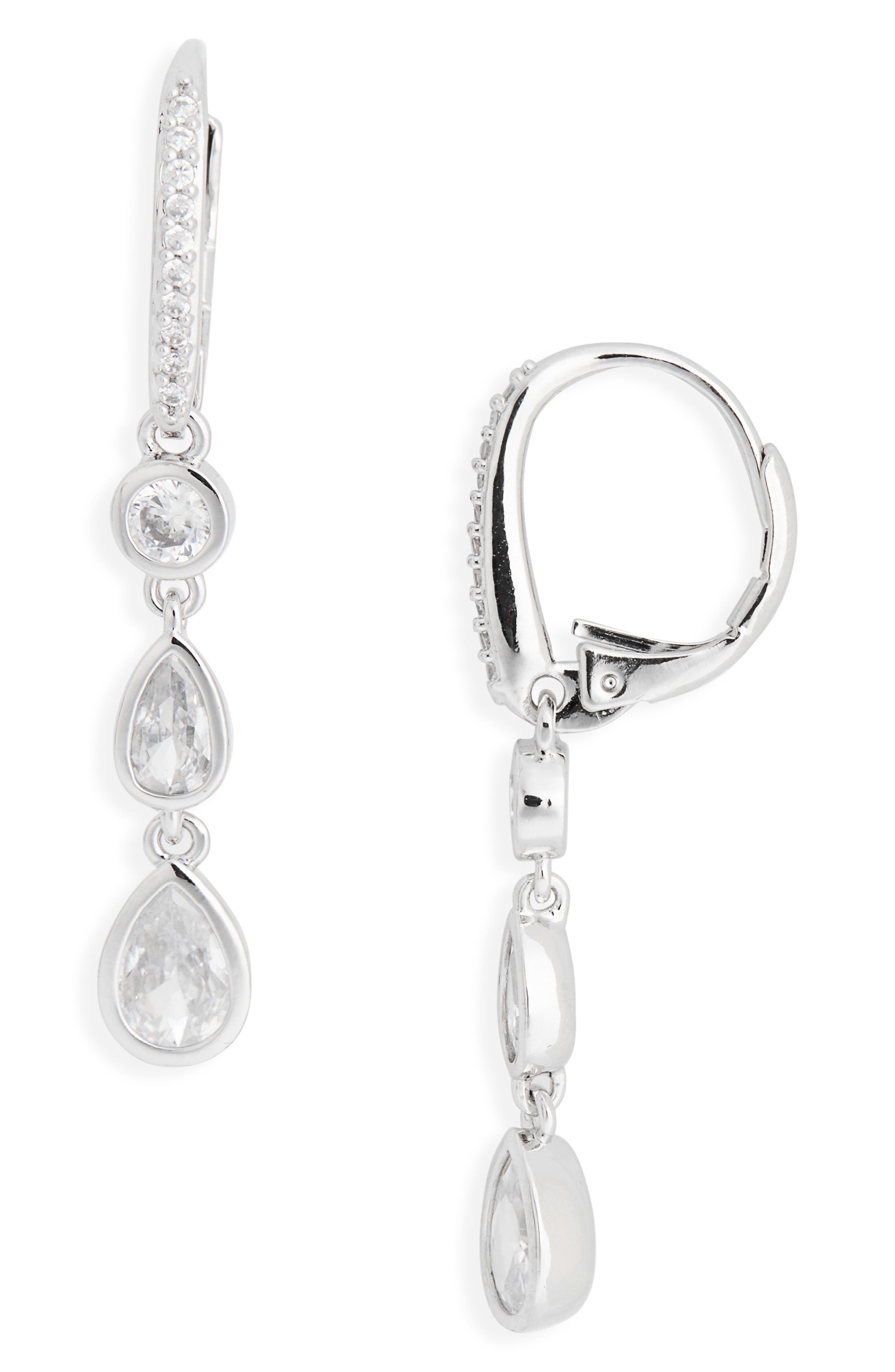 Nadri Sweetpea Bezel Drop Earrings