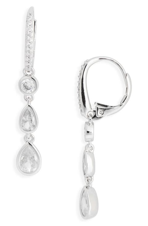 Sweetpea Bezel Drop Earrings
