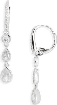 Nadri Sweetpea Bezel Drop Earrings