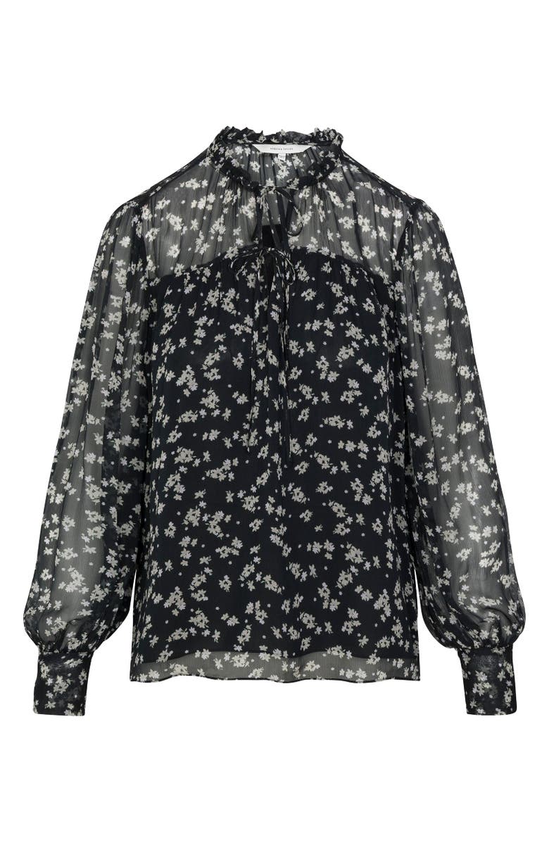 Rebecca Taylor Ditsy Floral Blouse, Alternate, color, Black Multi