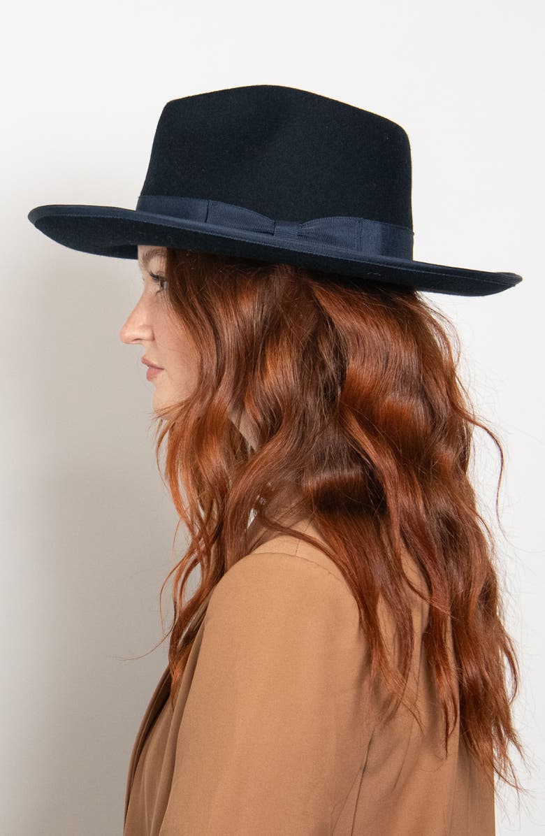 Wyeth Soft Brim Fedora, Alternate, color, Midnight