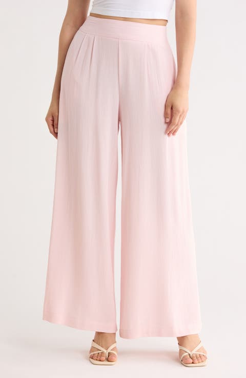 Wide Leg Pull-On Pants
