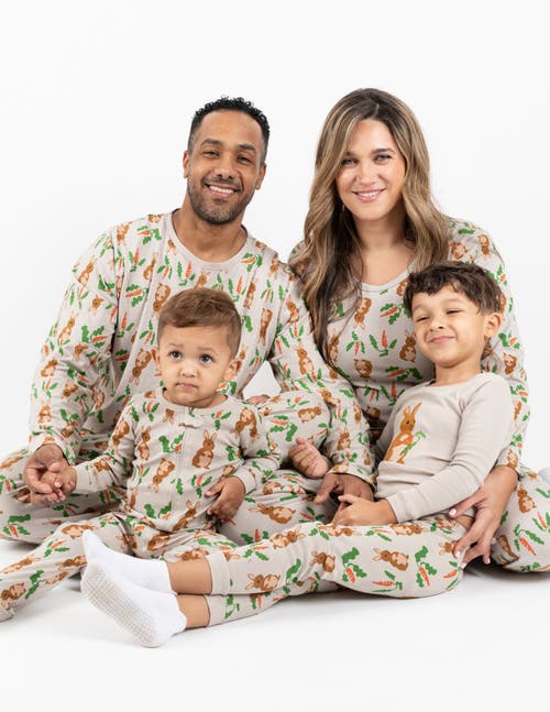 Leveret Kids Two-piece Cotton Easter Matching Family Pajamas, Bunny Prints In Multi