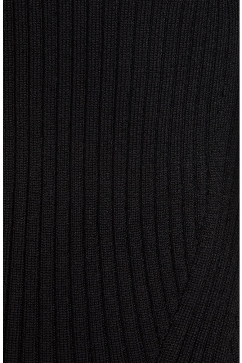 Embellished Rib Sheath Midi Dress, Alternate, color, BLACK