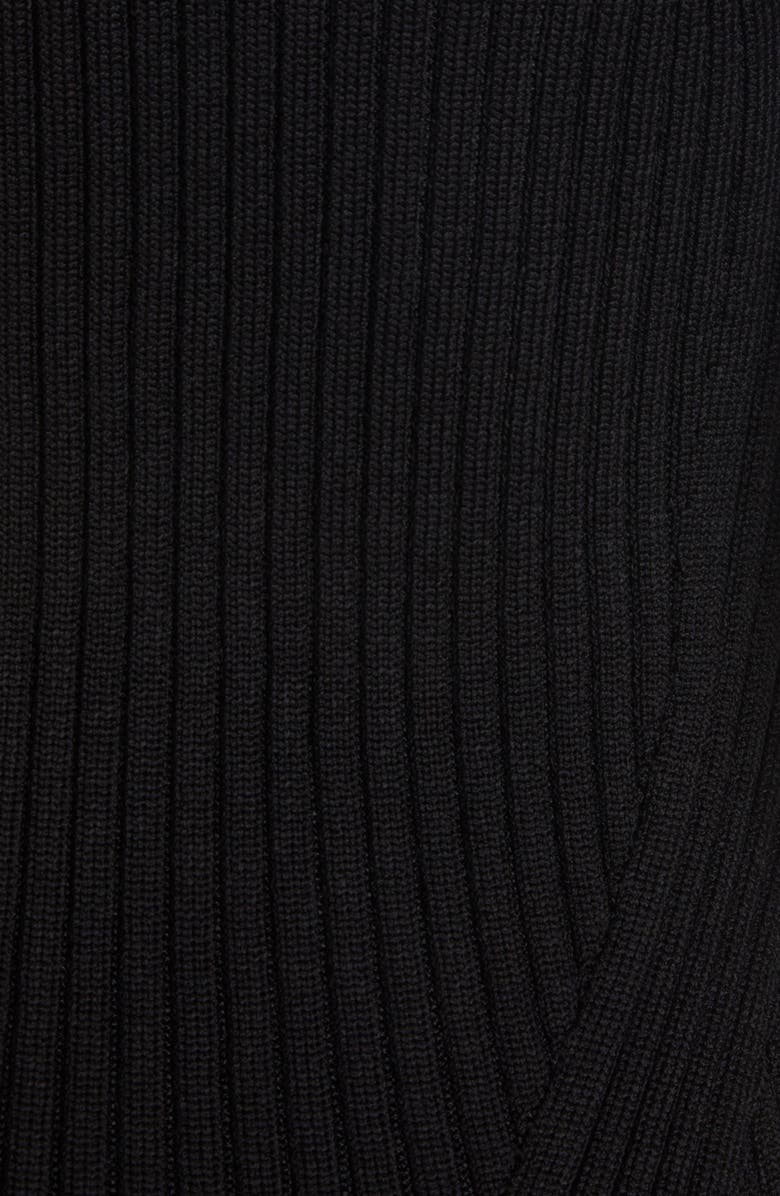 Balmain Embellished Rib Sheath Midi Dress, Alternate, color,