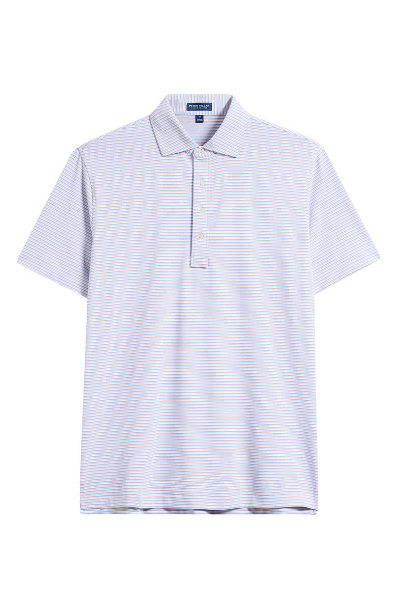 Peter Millar Crown Crafted Alt Performance Polo, Alternate, color, White / Fountain Blue
