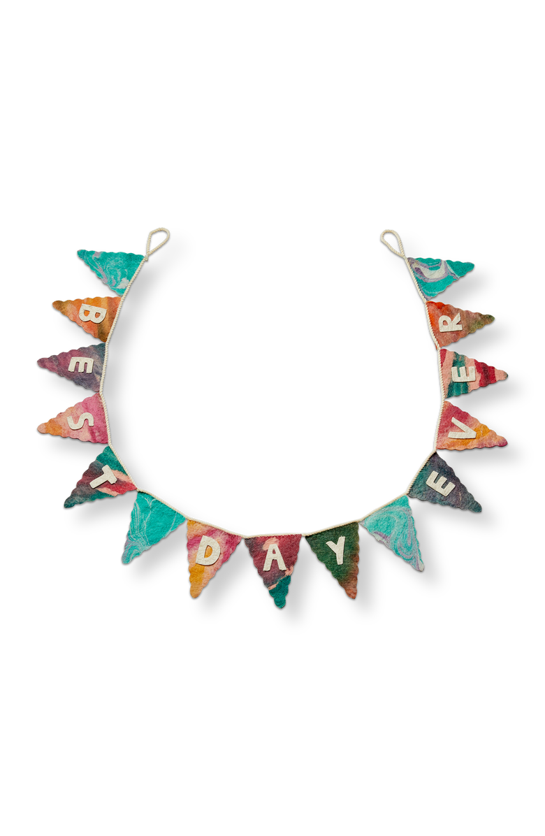tag Best Day Ever Felt Garland - Decorative Wall Banner, Main, color, Multicolored