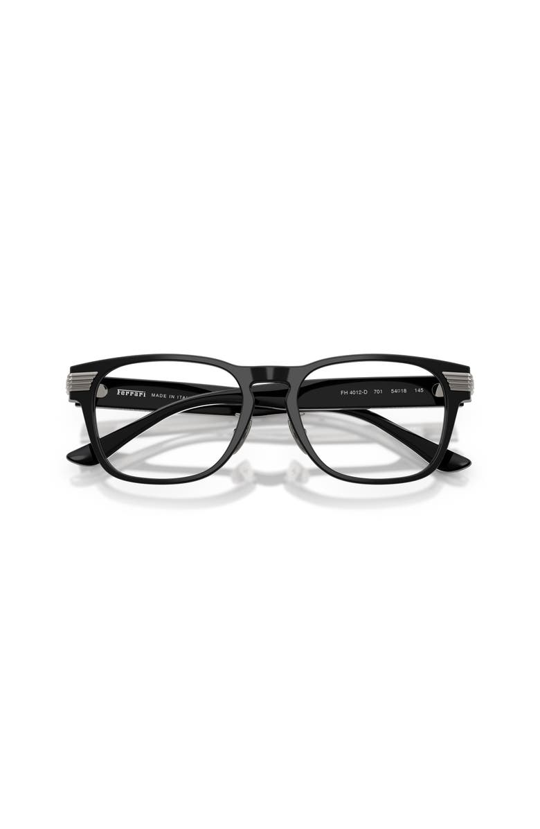 Ferrari 52mm Rectangle optical glasses, Alternate, color, Black