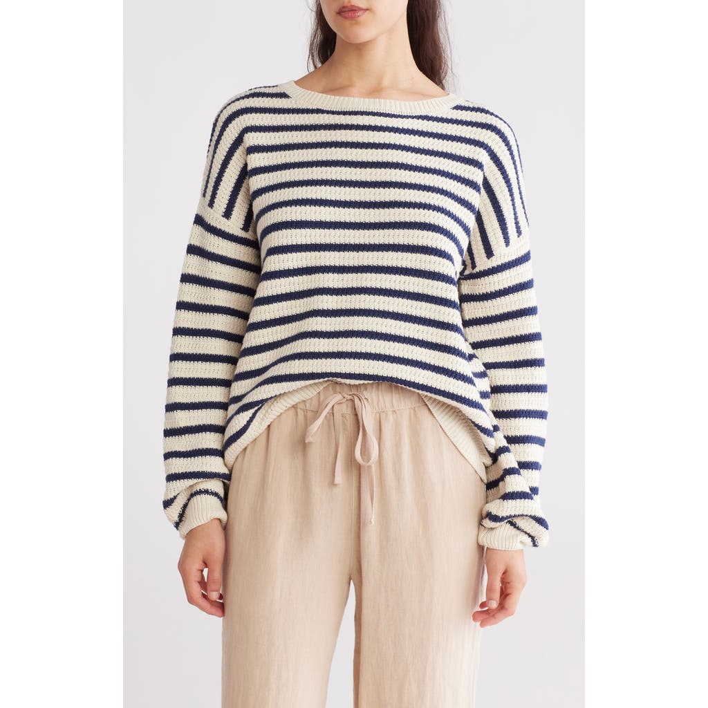 BLU PEPPER BLU PEPPER STRIPE COTTON SWEATER