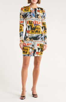 Alice + Olivia x The Beatles Delora Long Sleeve Minidress