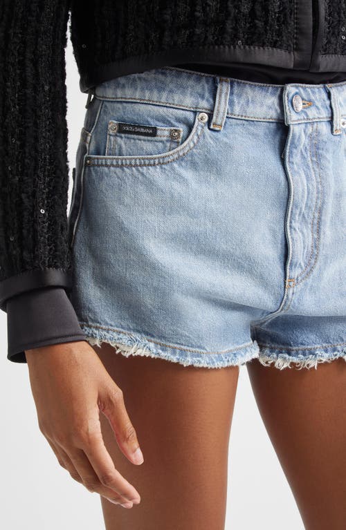 Dolce & Gabbana Dolce&gabbana Frayed Hem Denim Shorts In Blue