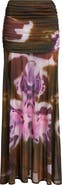 Feners Susurro Print Semi Sheer Maxi Skirt