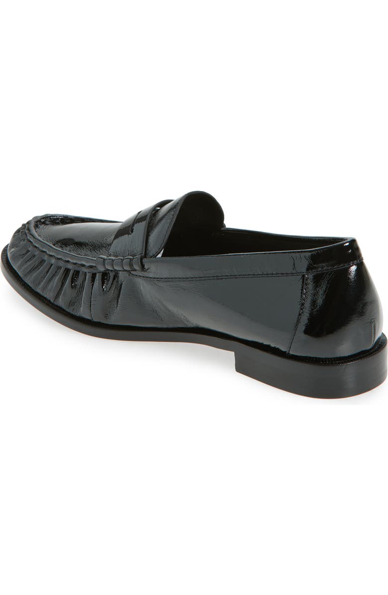 Jeffrey Campbell Stallone Penny Loafer, Alternate, color, Black Crinkle Patent