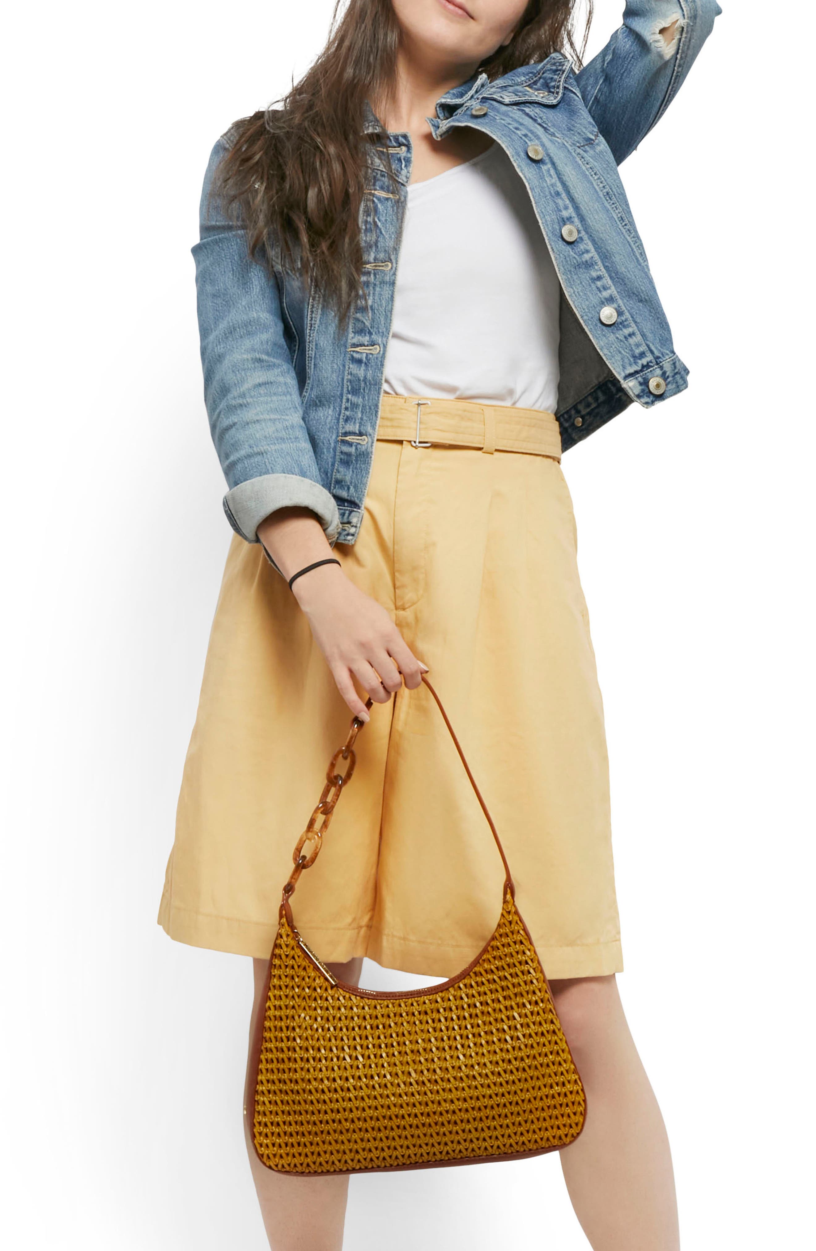 Newbie Vegan Leather Hobo, Alternate, color, TAN WOVEN