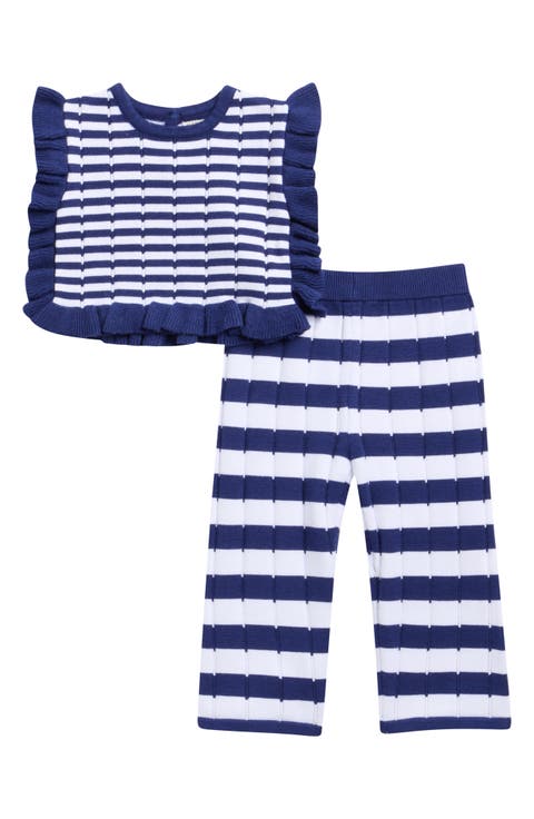 Mixed Stripe Top & Pants Set (Baby)