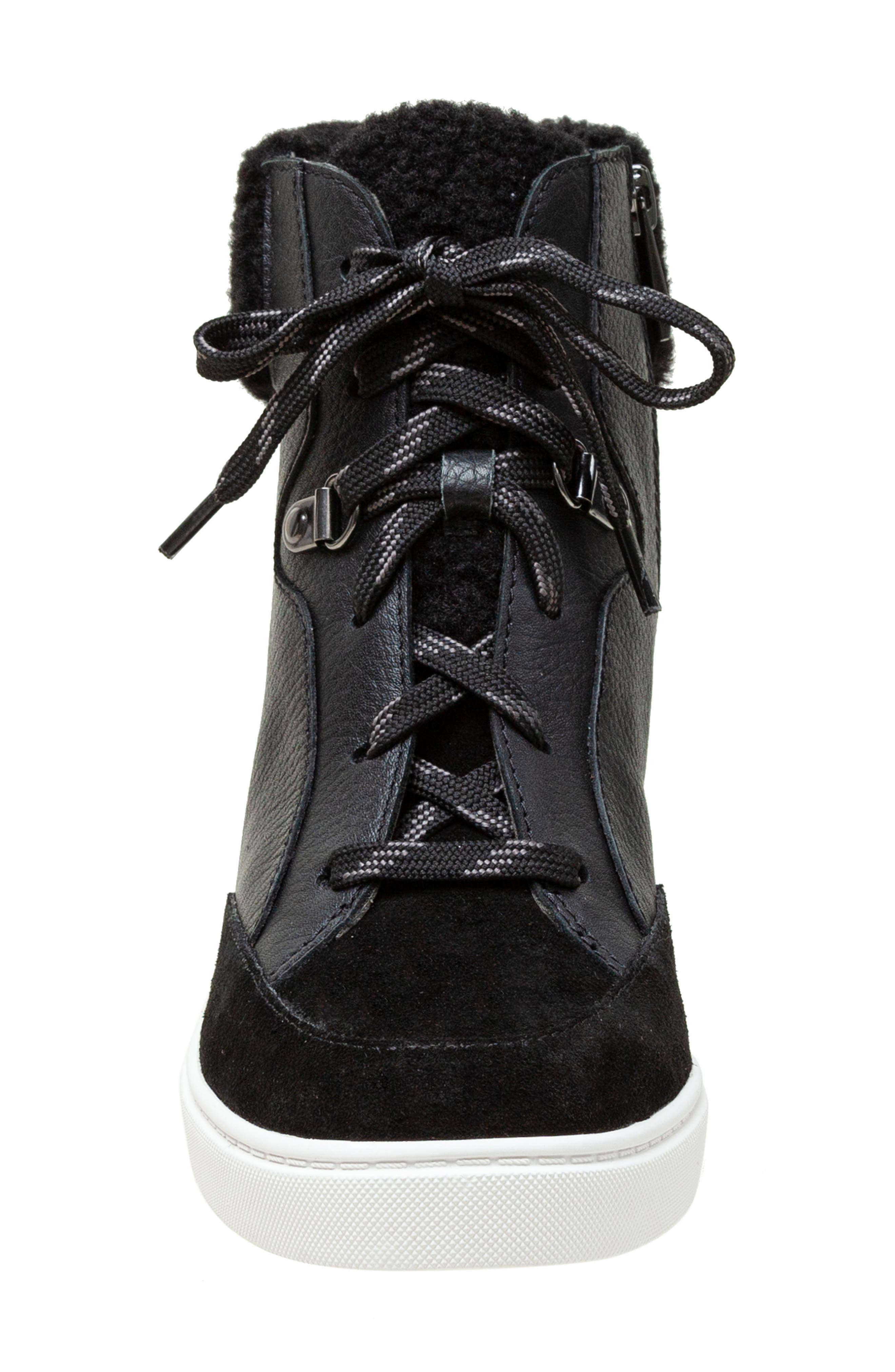 Linea Paolo Arden Wedge Sneaker, Alternate, color, Black