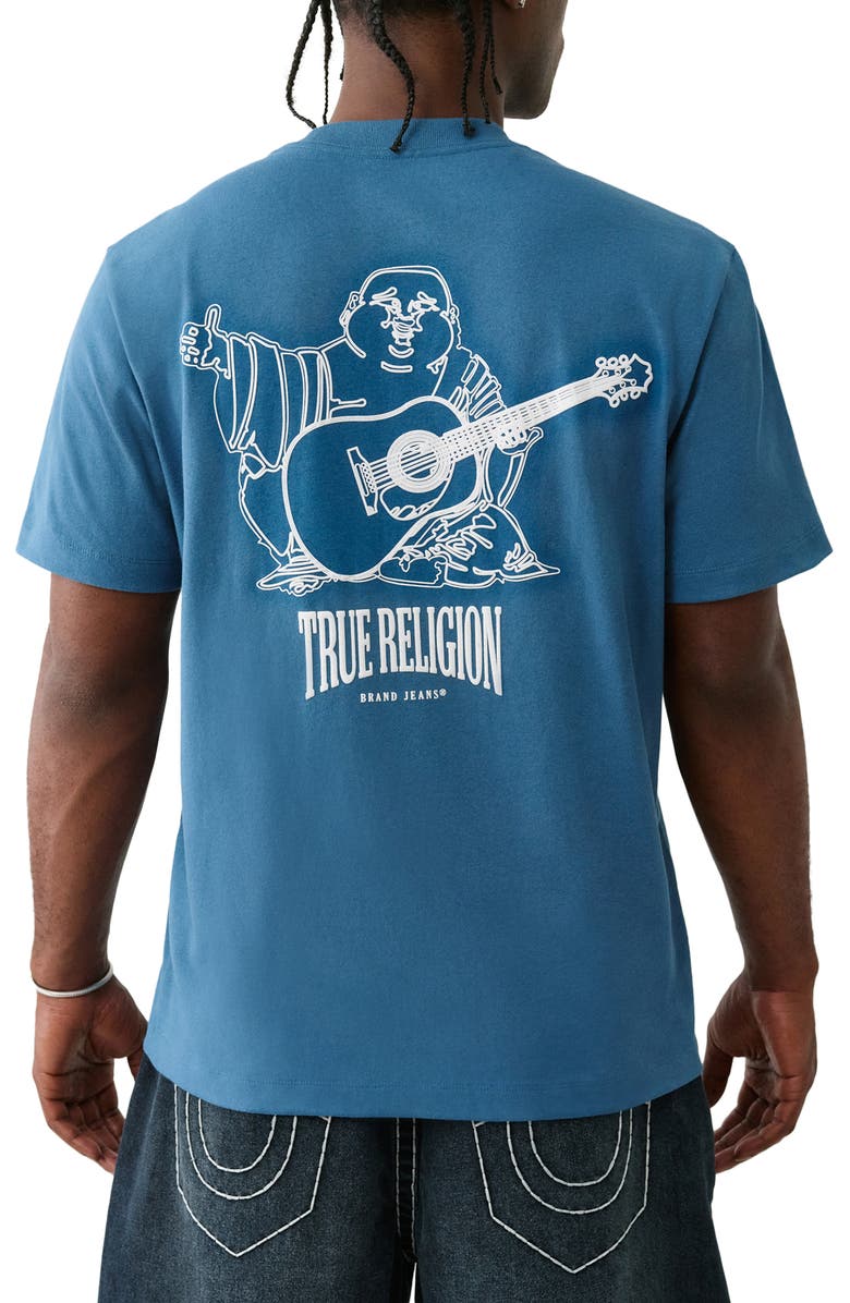 True Religion Vintage Buddha Graphic T-Shirt, Alternate, color, Midnight