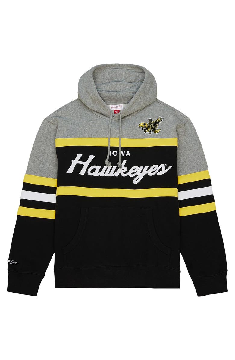 Mitchell & Ness Men's Mitchell & Ness Black Iowa Hawkeyes Head Coach Pullover Hoodie, Alternate, color, Black
