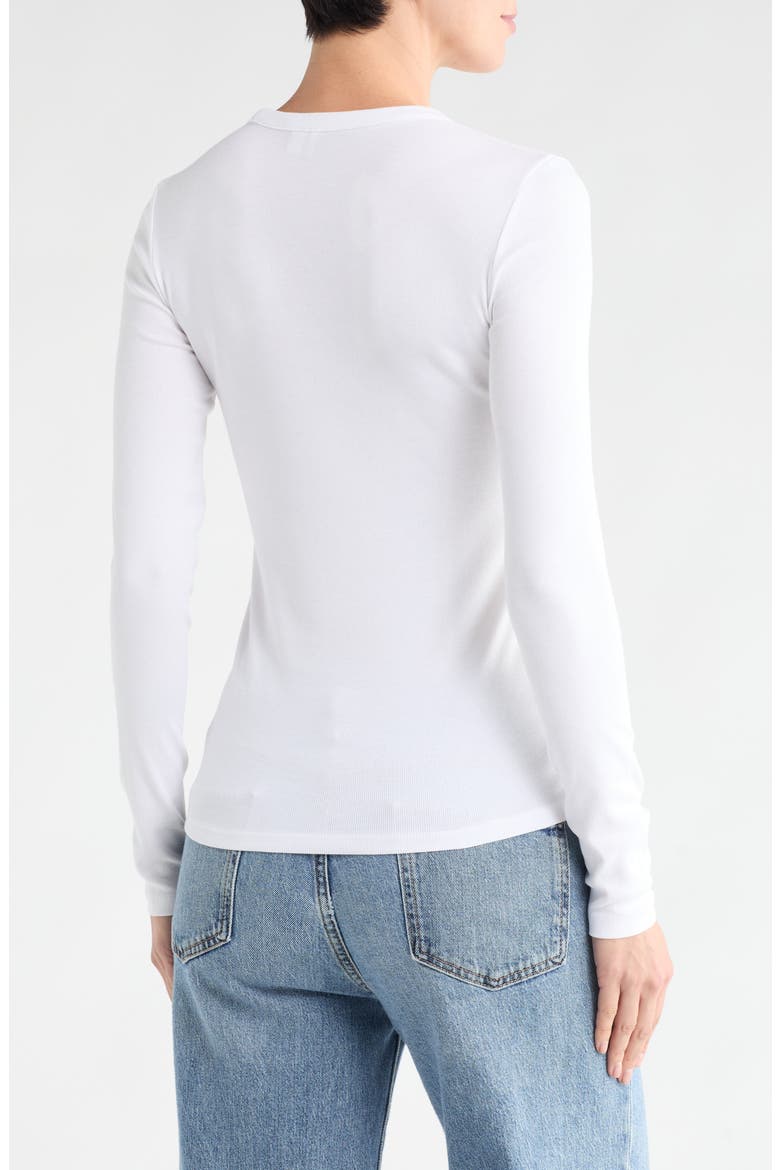 Everyday Stretch Pima Cotton Ribbed T-Shirt, Alternate, color, WHITE