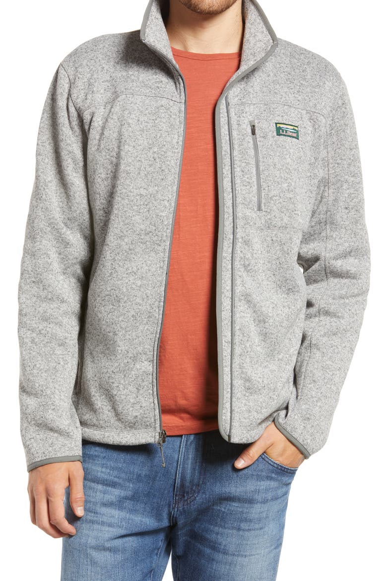 Men's Sweater Fleece Jacket, Main, color, GREY HEATHER