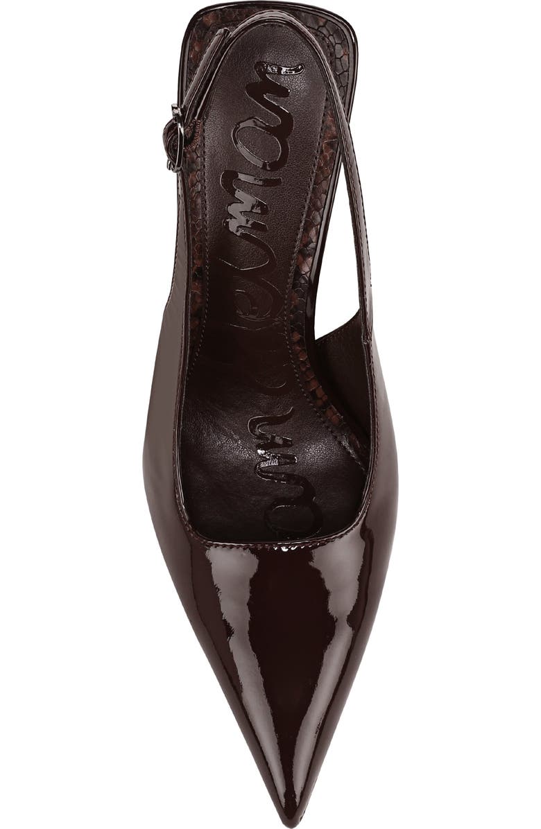 Sam Edelman Odette Pointed Toe Slingback Pump, Alternate, color, Rich Chocolate