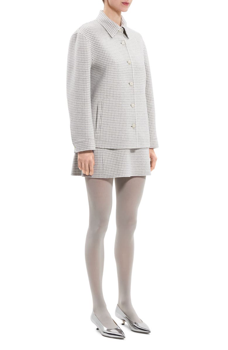 Theory Check Wool Shirt Jacket, Alternate, color,