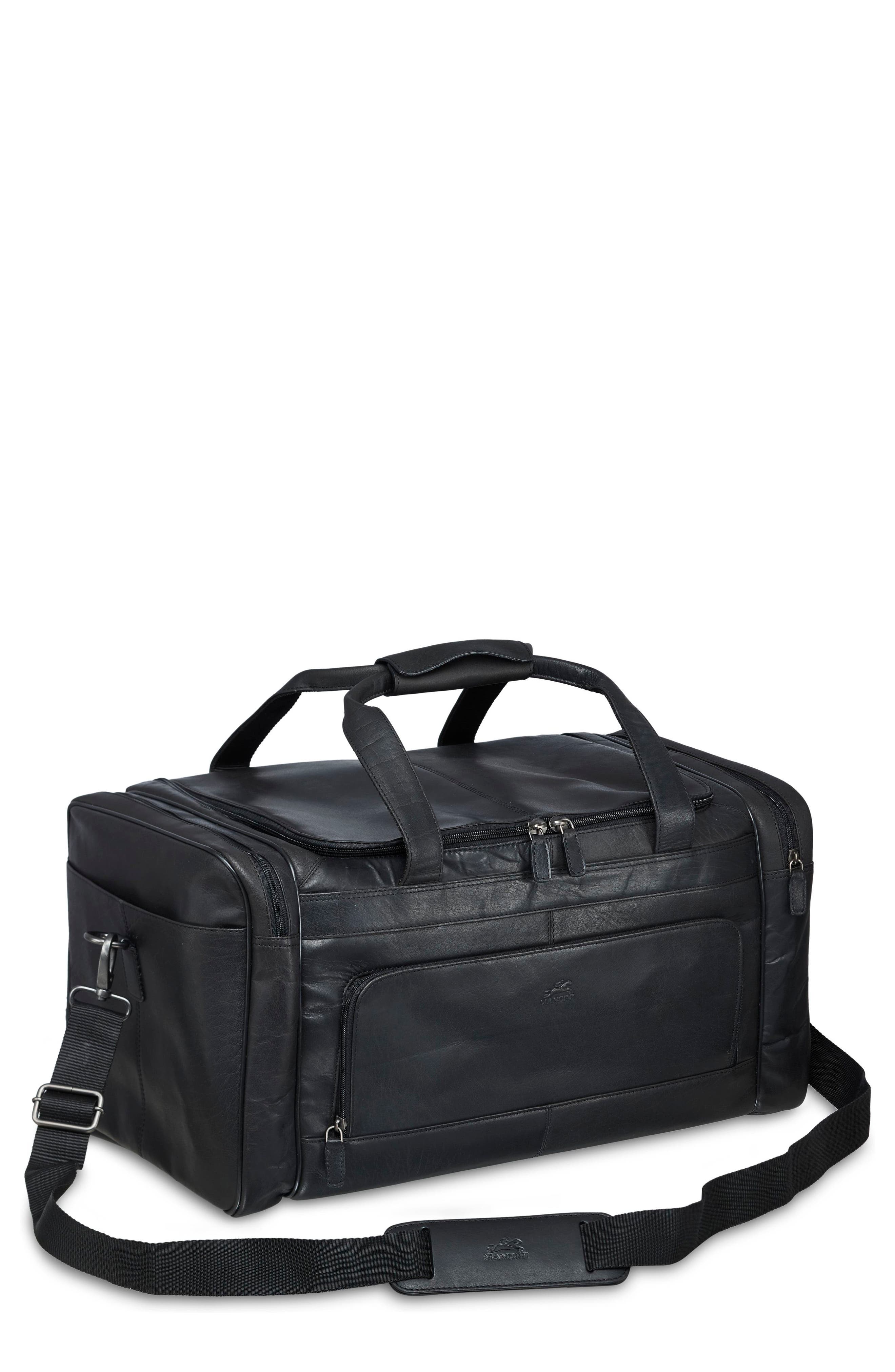 Mancini Carry-On Leather Duffle Bag