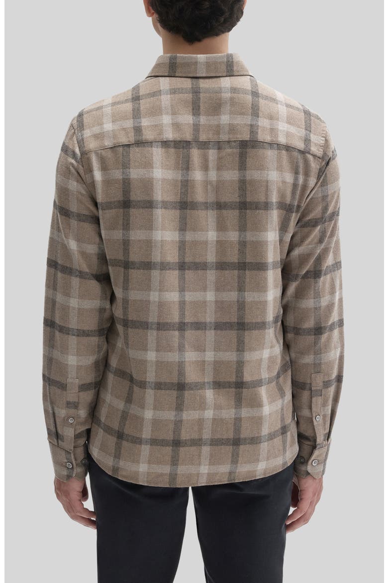 Liam Plaid Button Down Shirt, Alternate, color, SEQUOIA