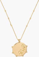 YOJ Mali Flower Pendant Short Necklace in Gold