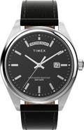 Timex® Legacy Leather Strap Watch, 41mm
