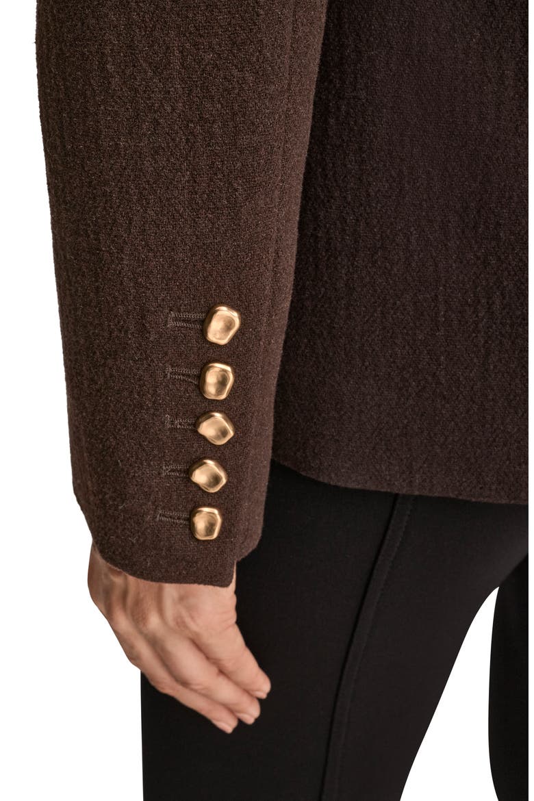 Double Breasted Wool Blend Blazer, Alternate, color, CHOCOLATE
