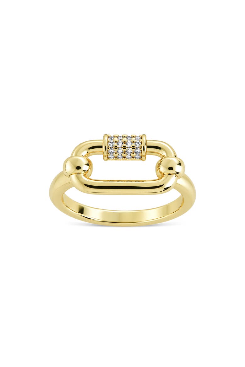 Modern Square Ring, Main, color, GOLD