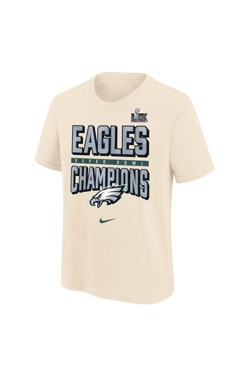 Nike Youth Nike  Cream Philadelphia Eagles Super Bowl LIX Champions T-Shirt, Alternate, color, 