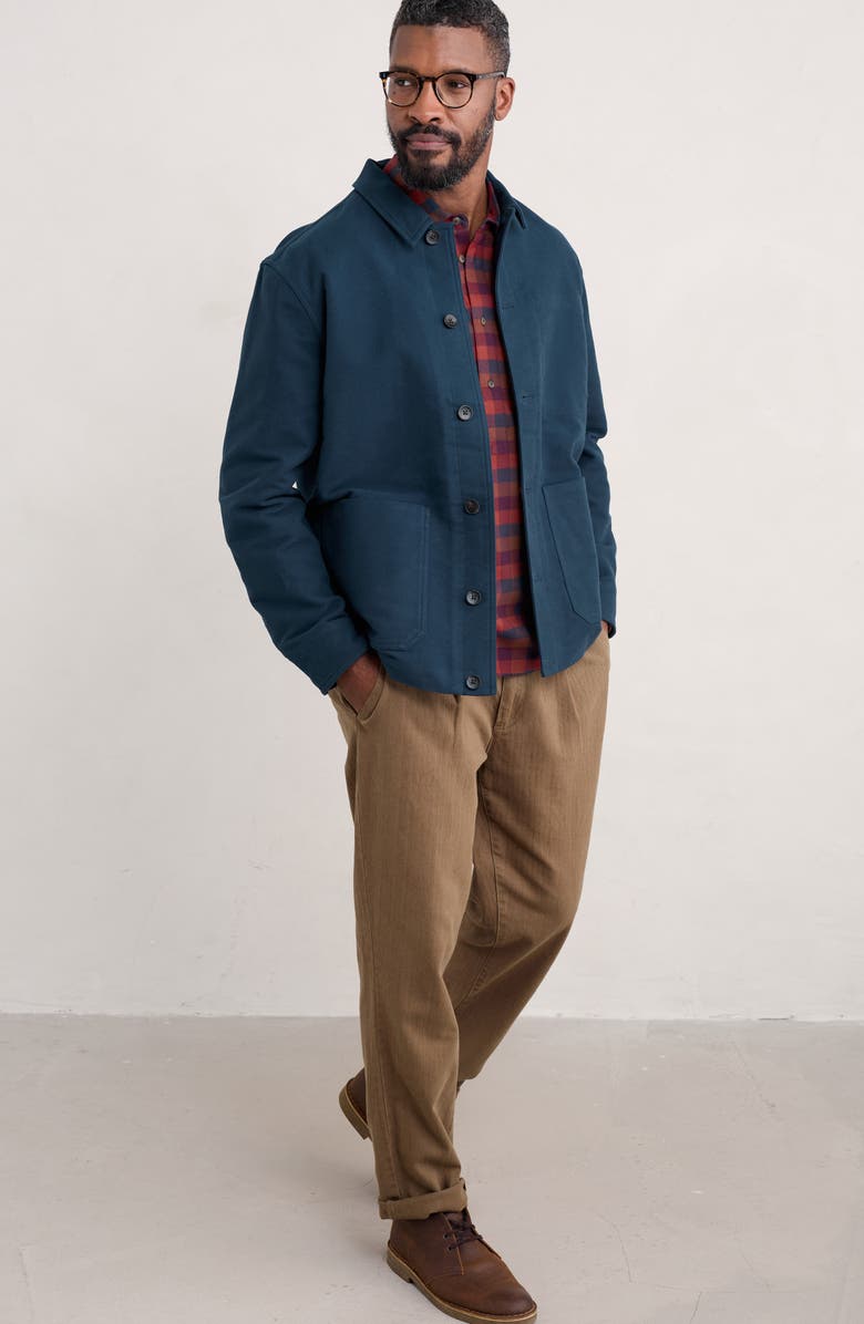 Seasalt Cornwall Ivo Recycled Cotton Jacket, Alternate, color, Maritime