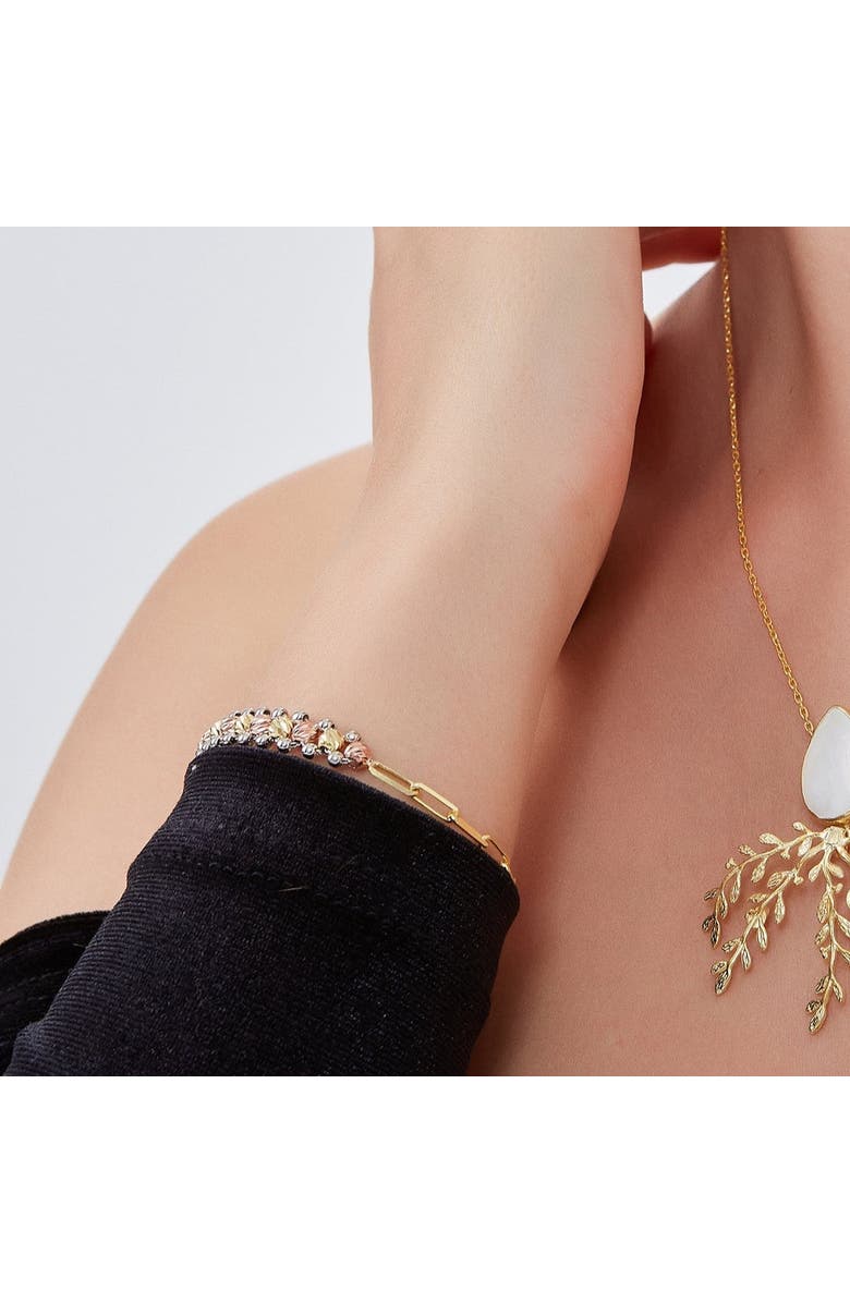 Spero London Dorissa Multi Bead Semi Chain Sterling Silver Bracelet, Alternate, color, Silver