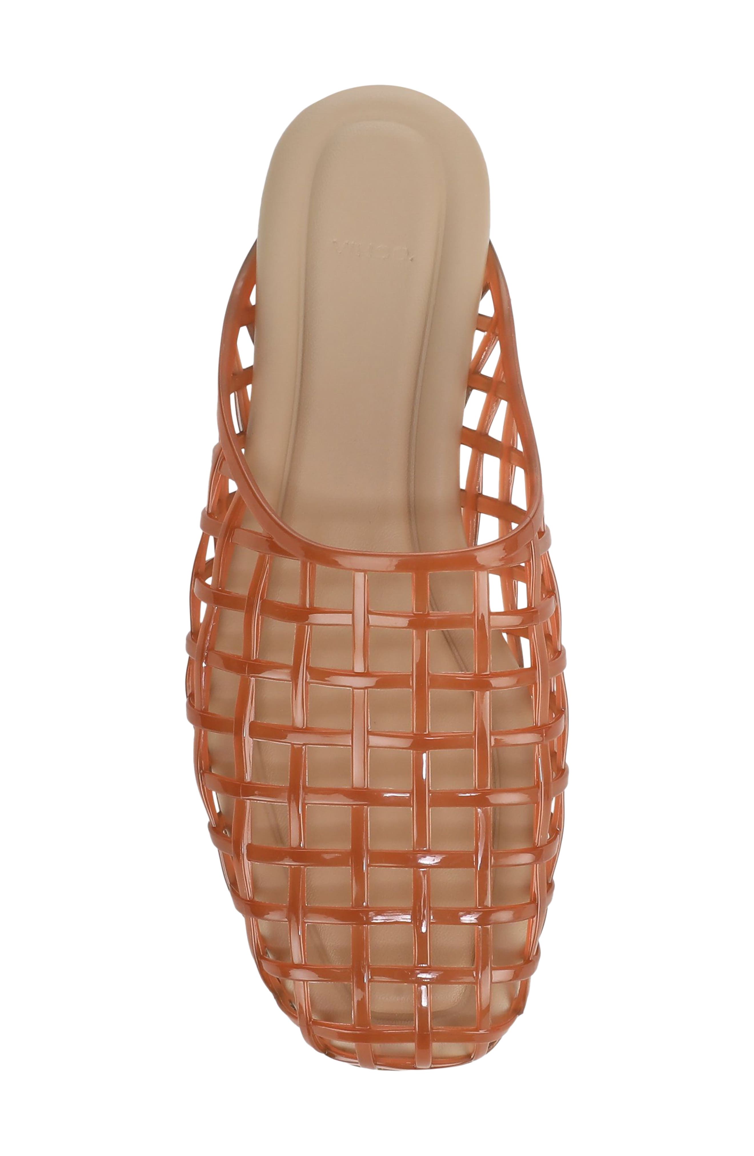 Barcelona Jelly Cage Mule, Alternate, color, DARK AMBER