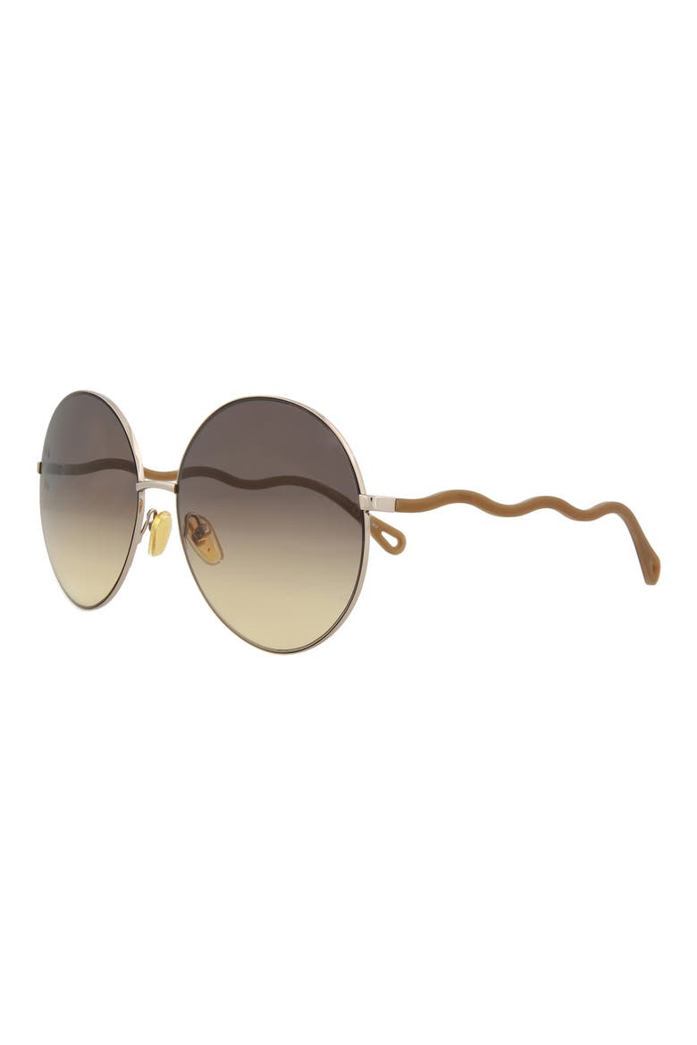 Core 62mm Oversize Round Sunglasses, Alternate, color, BEIGE BROWN