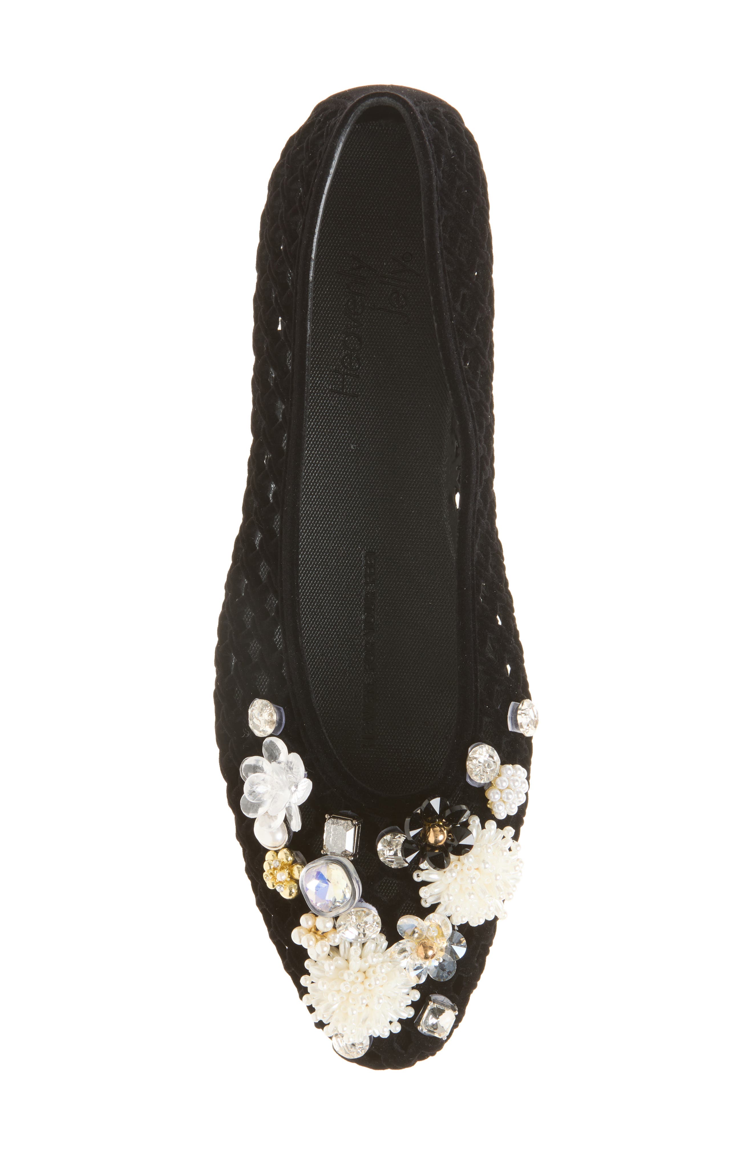 Veil Jelly Ballet Flat, Alternate, color, BLACK